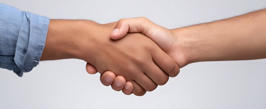 The handshake represents strong mutual trust and firm agreement between two individuals.