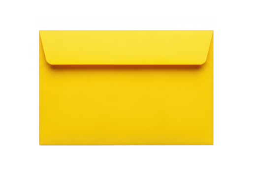 Bright yellow envelope with simple design perfect for mail and correspondence