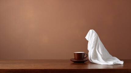 clean white napkin elegantly placed at corner of frame essence of simplicity