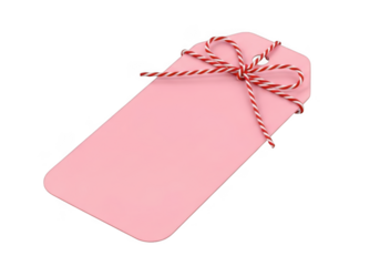 Pastel pink gift tag tied with twine elegant simple present accessory