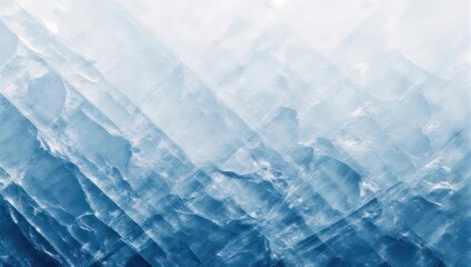 Abstract background of fractured blue ice texture.