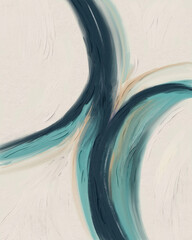 A modern abstract piece with soft gradients and flowing lines, bringing a serene and elegant atmosphere to any contemporary space
