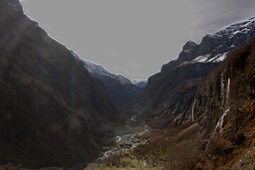 Fototapeta premium Mont blanc, cirque du fer à cheval, Alpes Haute savoie