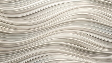 Abstract flowing waves of light beige and white textured background