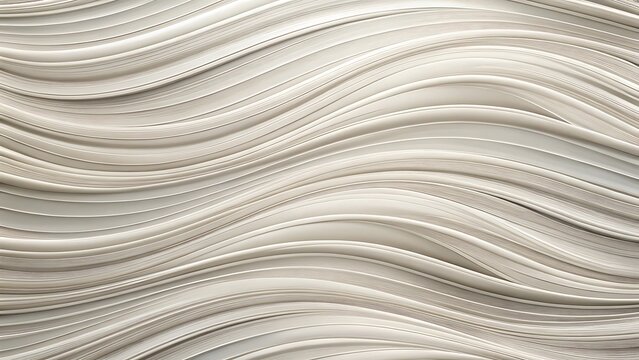 Abstract flowing waves of light beige and white textured background