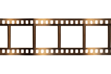 Realistic Film Strip on Transparent Background for Photography and Memories