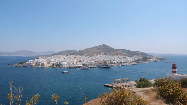 The stunning town of Paros, Greece on a summer day