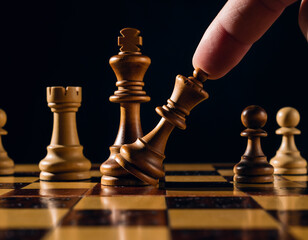 chess pieces on the board