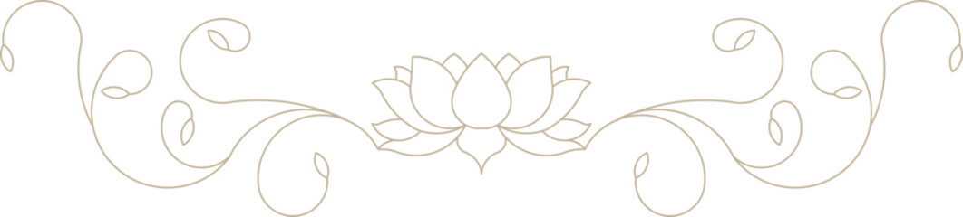 Indian Minimalistic Floral Motif text divider	
