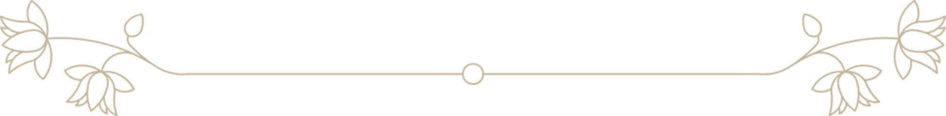Indian Minimalistic Floral Motif text divider	
