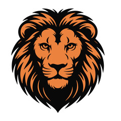 Fototapeta premium tiger head vector. Isolated predator illustration, Mascot silhouette of wild animal,