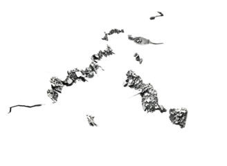 Abstract textured figure in motion isolated on transparent background