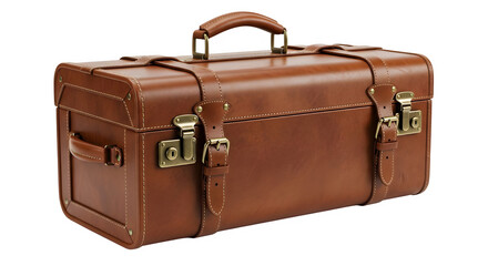 Elegant vintage leather suitcase for luxurious travel, a symbol of timeless style and adventure for upscale campaigns and branding
