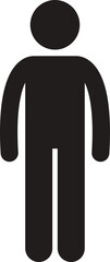 Silhouette of Male toilet sign. Black icon of Man toilet. men&rsquo;s restroom entrance. toilet sign. male toilet sign. 