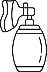 vector illustration of Portable Nebulizer machine. Nebulizer machine icon for respiratory treatment design. Nebulizer machine with asthma inhaler. 