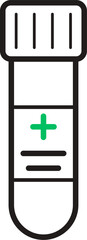 Vector illustration of a Test tube. Test tube icon. Laboratory test tube icon. chemistry, and medical design element vector