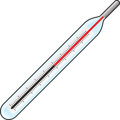 Vector of Medical Thermometer. Icon of Medical thermometers for determining the temperature of the human body. 