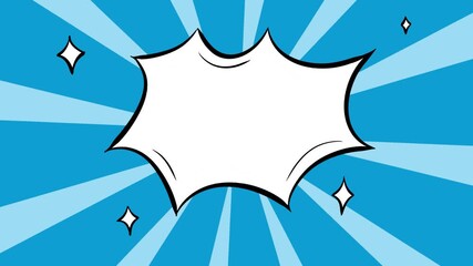 Simple bubble chat for text in blue spinning background video. - Powered by Adobe