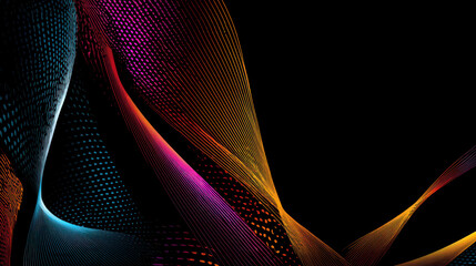 Abstract Colorful Particle Wave