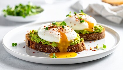Avocado-Toast mit pochiertem Ei