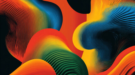 Vibrant Abstract 3D Waves