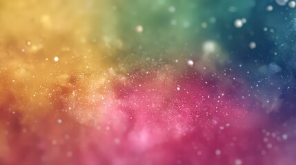 Obraz premium Vibrant colorful cosmic cloud formation displays illuminated dust particles across the expanse