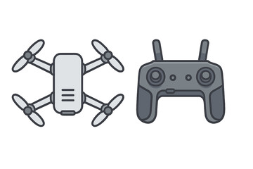 Foldable quadcopter drone and remote control unit for aerial photography