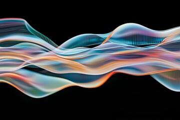 Abstract motion lines creating dynamic patterns on a black background