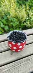 Dzbanek czarnych jeżyn