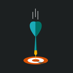 Heart-Shaped Dart in Target