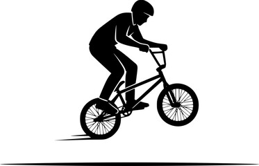 Fototapeta premium Bmx cycling silhouette, Bmx stunt silhouette, Bmx cyclist silhouette, Bmx cycling, Bmx cyclist, Bmx , Bmx silhouette