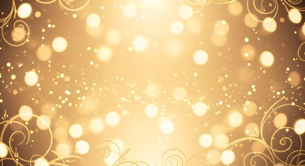 Abstract golden glitter bokeh background, festive and bright light texture for Christmas, luxury design and New Year celebration mood.
