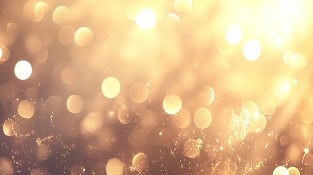 A soft golden background, adorned with twinkling bokeh lights, perfect for high-end events, celebrations, invitations, or luxury brand visuals that convey sophistication and warmth.