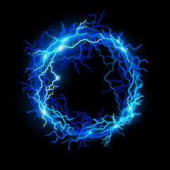 Pang Electric Blue Plasma Ring PNG Overlay on transparent background
