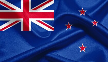 New Zealand flag, realistic cloth flag, Independence Day flag