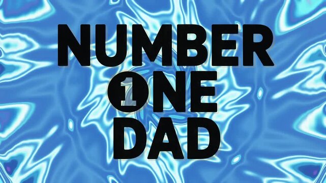 Tunnel video vj loop screensaver with vibrant flowing patterns showcasing number one dad in bold text