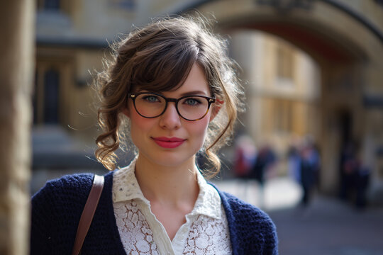 oxford beautiful nerdy girl late 20s , early 30s
