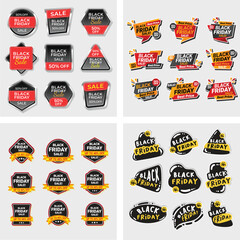 Modern Black Friday Discount Label Set