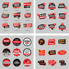 Black Friday Sale Sticker Collection Set