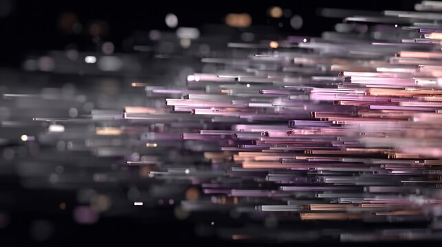 Abstract background with pink and gold light trails creating a sense of speed and energy