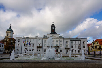 Town Hall on market square in Plock, Poland