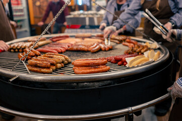 grilled meat on the grill
