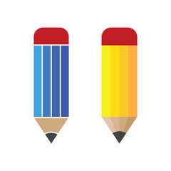 Colorful Geometric Pencils Vector for Education and Stationery Use
