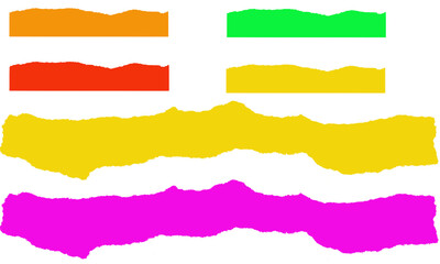 Obraz premium Abstract colorful horizontal bars of orange red yellow green and pink on black