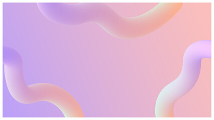 グラデーション立体チューブのフレーム背景 (淡いピンクと紫 ゆめかわ)	
