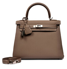 brown leather bag