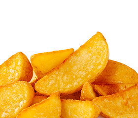 Crispy golden potato wedges served fresh for a tasty snack or side dish