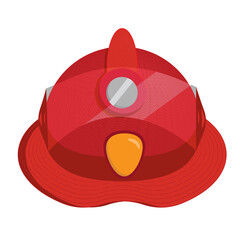 Obraz premium fireman hat vector illustration of a red