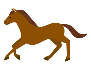 走る薄茶色の若いサラブレッド