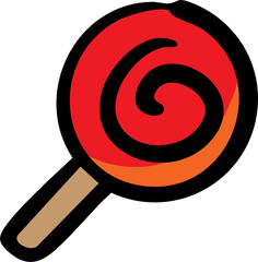 Colorful Bakery and Candy Doodle Icons